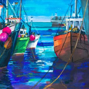 Boats at Anchor by Lorna Wiles