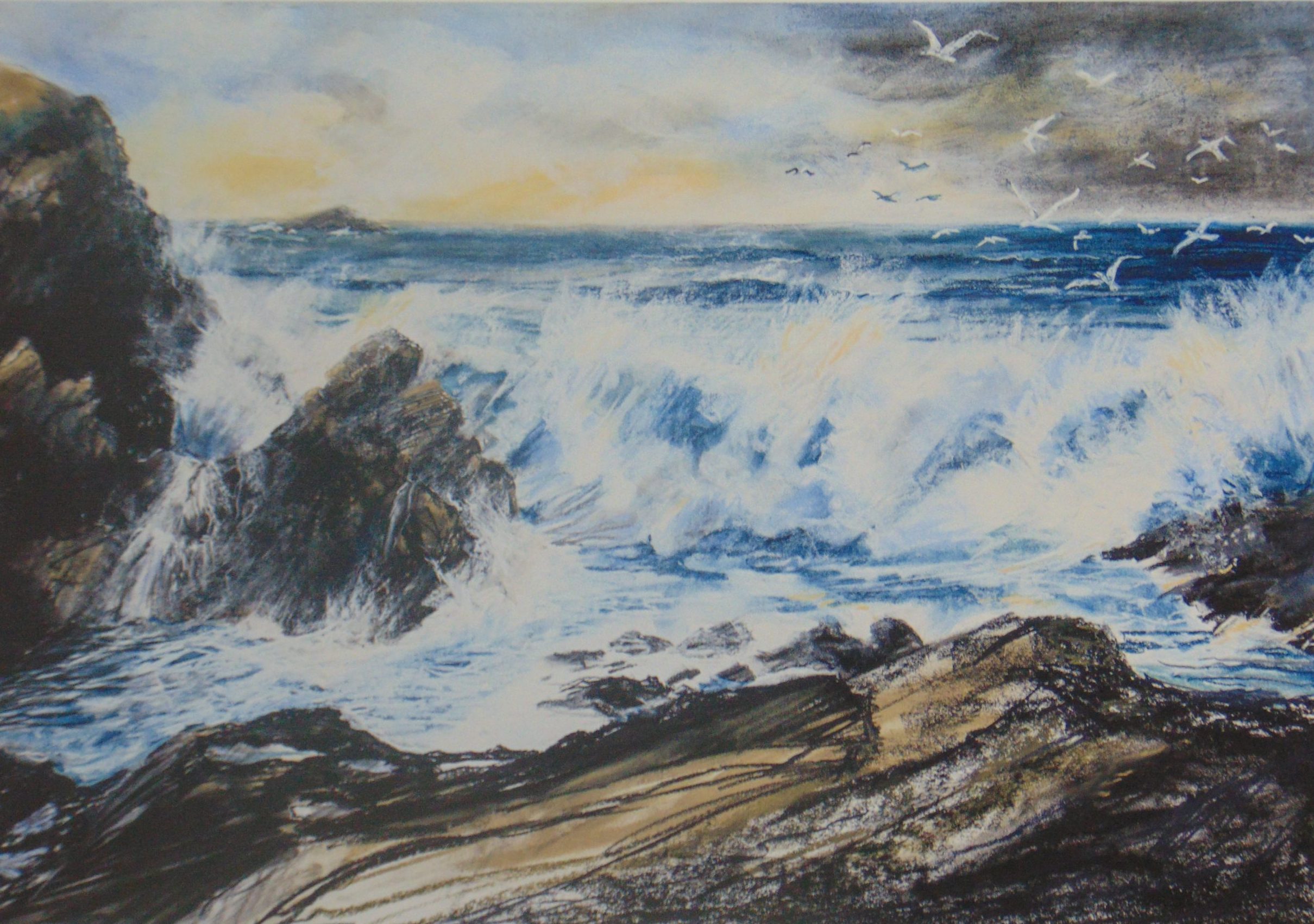 Stormy surf by Lorna Wiles