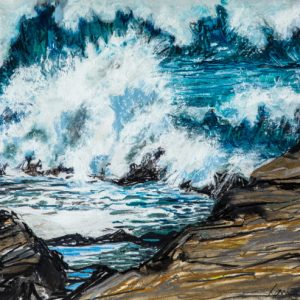 Wave on Rocks by Lorna Wiles